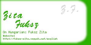 zita fuksz business card